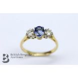 18ct Yellow Gold, Diamond and Sapphire Ring