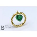 High Carat Yellow Gold and Jade Ring