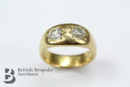 Gentleman's 22ct Yellow Gold and Diamond Ring