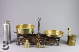 Circa 1900 Josef Florenz Wien Cast Iron and Brass Weights