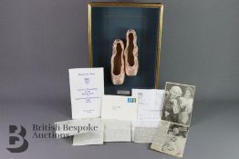 Margot Fonteyn Ballet Shoes and Personal Letter