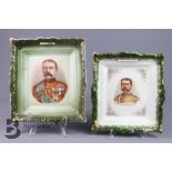 Two General Lord Kitchener of Khartoum Wall Plates