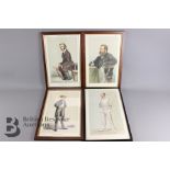 Four 19th century Vanity Fair Men of the Day Caricatures and Illustrated News