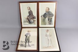 Four 19th century Vanity Fair Men of the Day Caricatures and Illustrated News