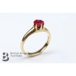 14ct Solitaire Ruby Ring