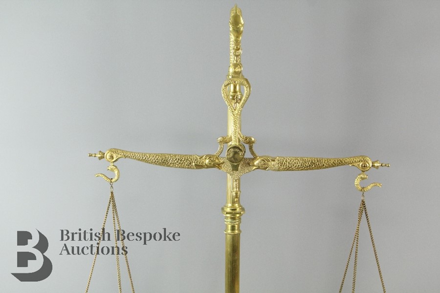 Libra Company 'Librasco' Brass Balance Scale - Image 2 of 10