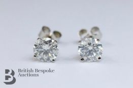 White Gold 1.5ct Diamond Stud Earrings