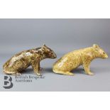 Two Large Ceramic Winstanley Rats