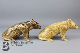 Two Large Ceramic Winstanley Rats