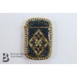 Brass and Enamel Vesta Case