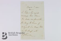 Sir Robert Peel Letter from Drayton Manor