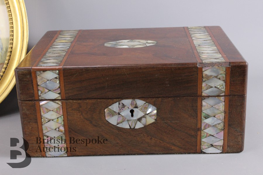 Rosewood Sewing Box - Image 4 of 8