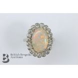 Stunning Antique Opal and Diamond Ring