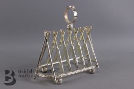 Silver Plated Cricket Bat Toast Rack