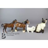 Four Beswick Animals