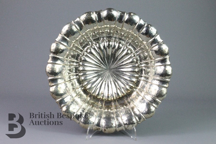 Austrian Art Deco Hammered Silver Bowl