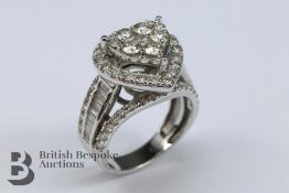 9ct Diamond Heart-shape Dress Ring