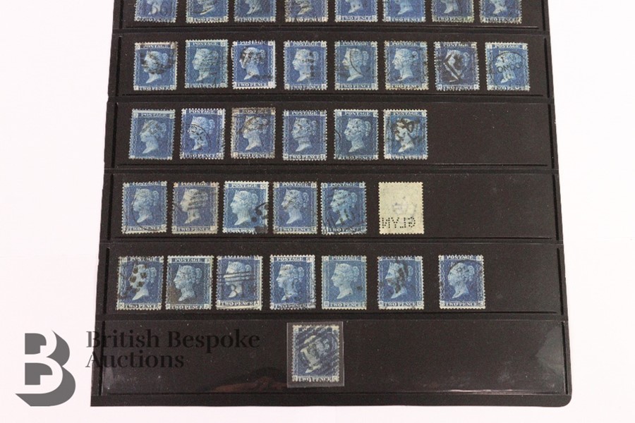 GB 2d Blues Plates 13, 14, 15 Lot - Image 3 of 3