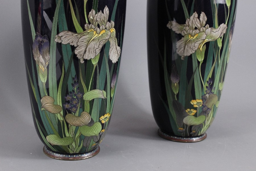 Late Meiji Period Japanese Cloisonne Vases - Image 4 of 6