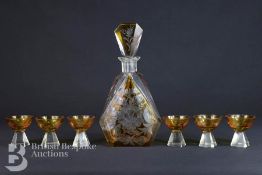 Art Deco Glass Cocktail Set