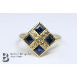 18ct Yellow Gold Sapphire and Diamond Ring