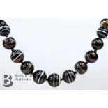 Graduated Banded Agate Necklace
