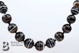 Graduated Banded Agate Necklace