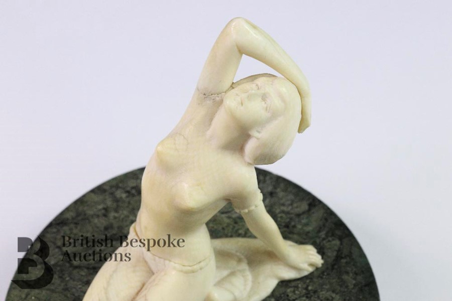 1920's Feminine Nude Female on Marble Plinth - Image 3 of 6