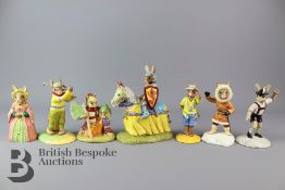 Seven Royal Doulton Bunnykins Models