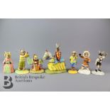 Seven Royal Doulton Bunnykins Models