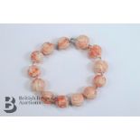 Chinese Coral Beaded Bracelet