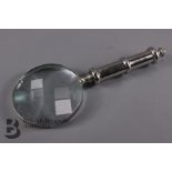 Large Silver Plated Magnifying Glass