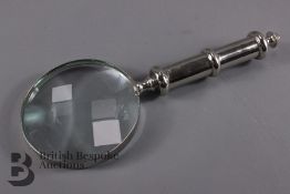 Large Silver Plated Magnifying Glass