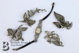 Miscellaneous Silver and Marcasite Jewellery