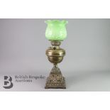 Late Victorian Brass Oil Lamp