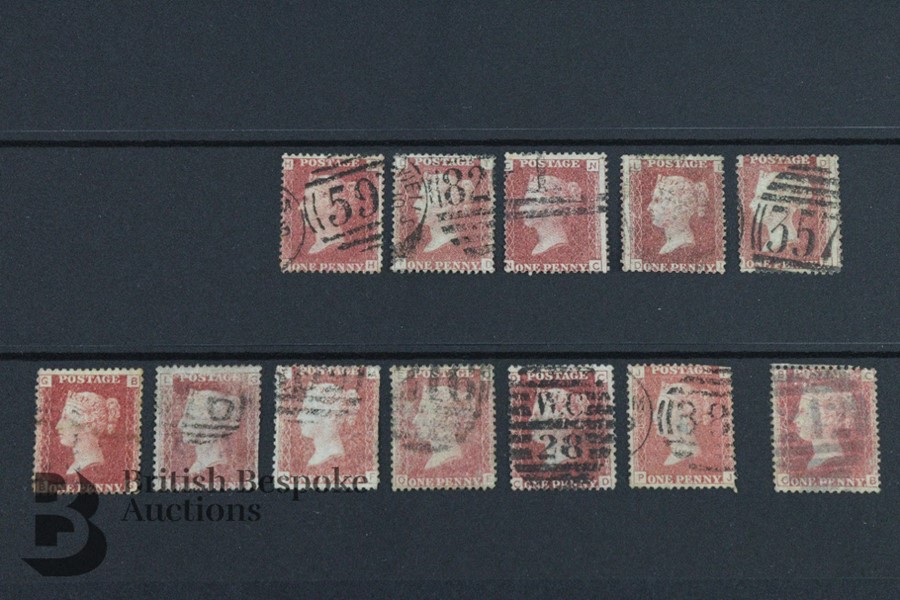 GB 1d Reds with Inverted Watermarks