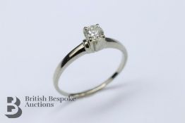 18ct Yellow Gold Solitaire Diamond Ring