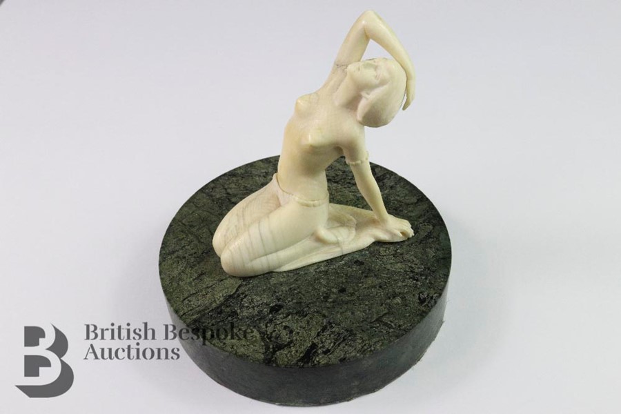 1920's Feminine Nude Female on Marble Plinth