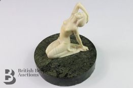 1920's Feminine Nude Female on Marble Plinth
