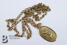 9ct St Christopher Pendant on Chain