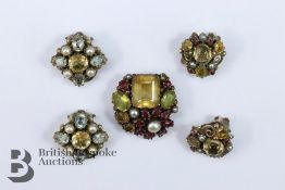 Antique Semi-Precious Stone Earrings