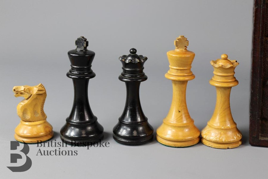 Wooden Chess Set and Stained Ivory Chess Pieces - Image 5 of 7