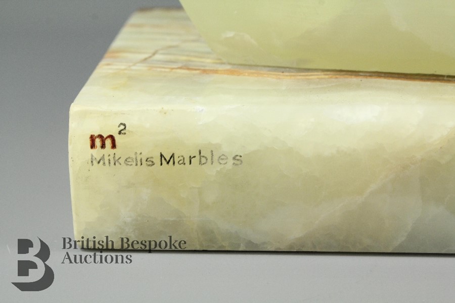 M. Mikeilis Marbles Celadon Green Hardstone Carving - Image 5 of 9