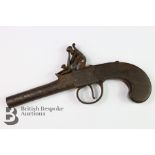 Antique Ward & Steele Flintlock Boxlock Pocket Pistol