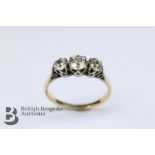 18ct Yellow Gold and Platinum Diamond Ring