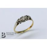 18ct Yellow Gold Platinum and Diamond Ring