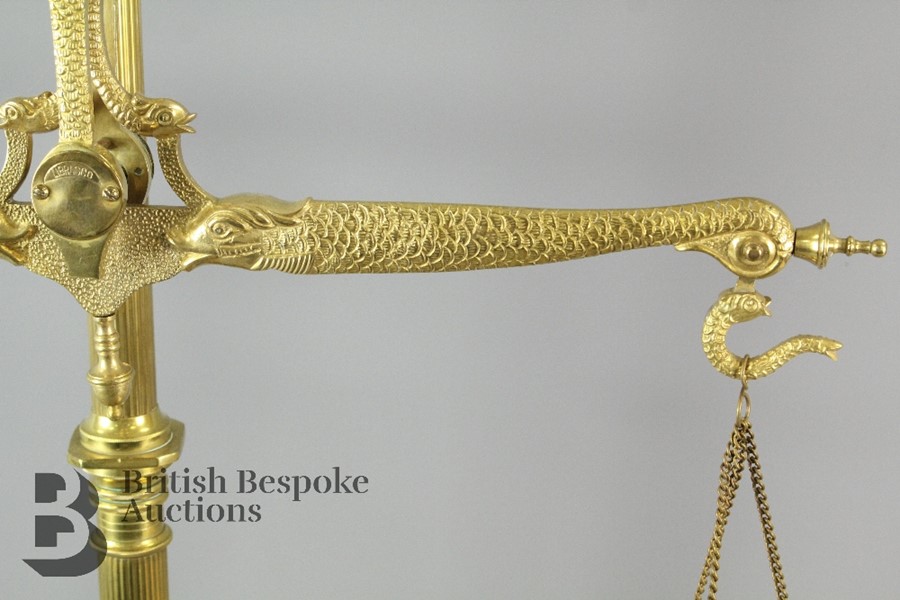 Libra Company 'Librasco' Brass Balance Scale - Image 4 of 10