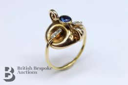 Rudolf Feldman 14ct Gold and Sapphire Ring