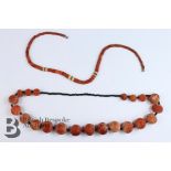 Natural Coral Bead Necklace