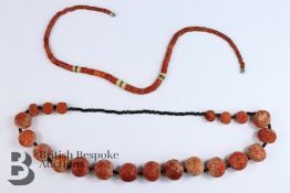 Natural Coral Bead Necklace